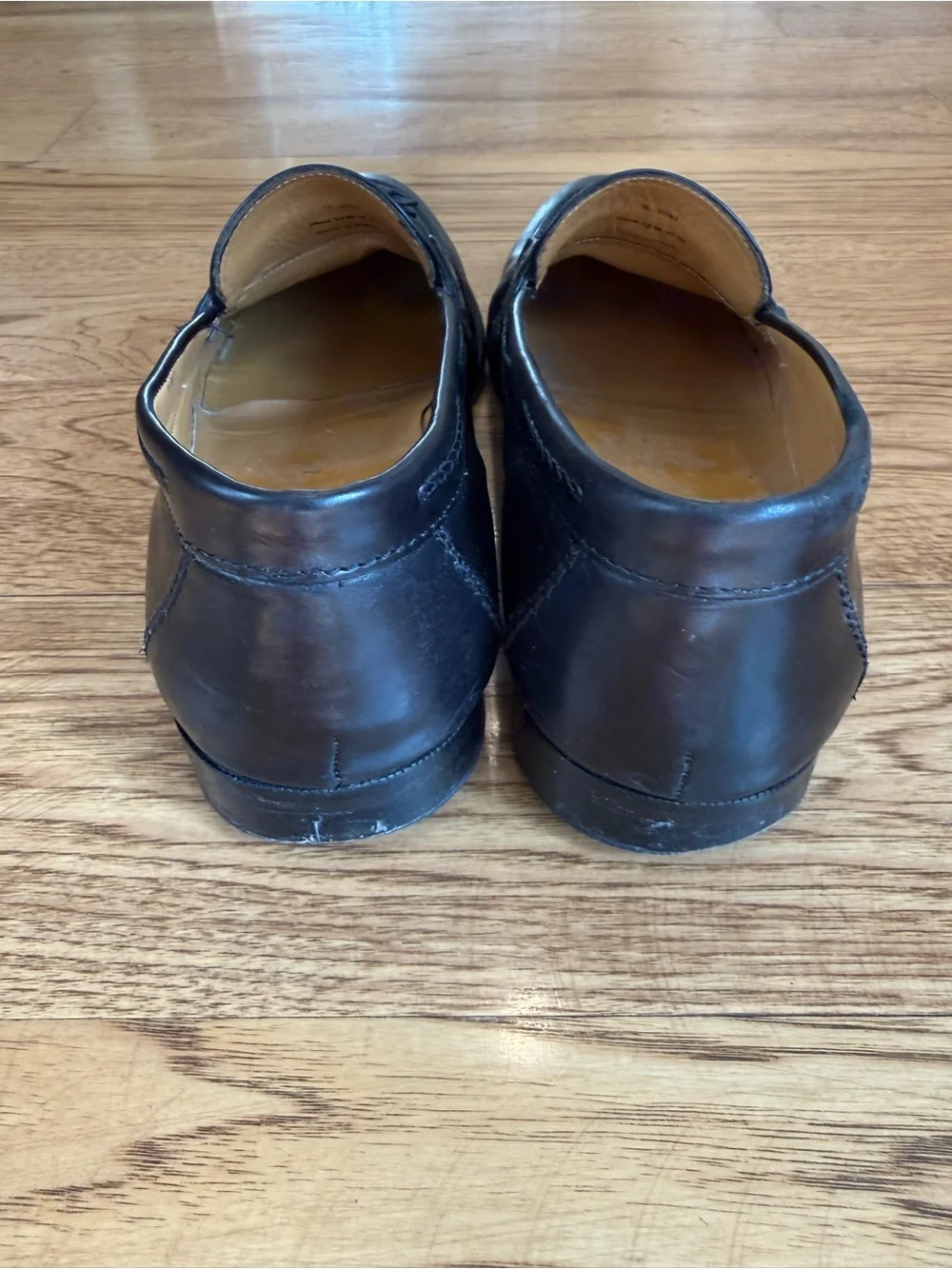Johnston & Murphy Black Leather Tassel Loafers